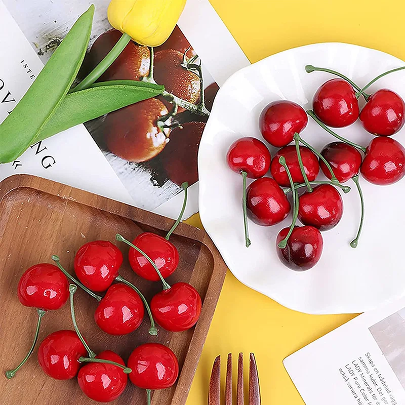 Photography Of Food - 30Pcs Fake Cherry Simulation Cherry Ornament