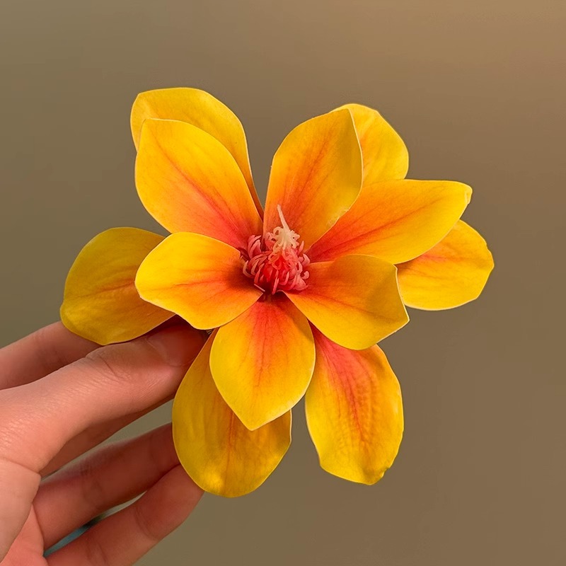 Photography Yellow - Beach vacation style, yellow flower hair