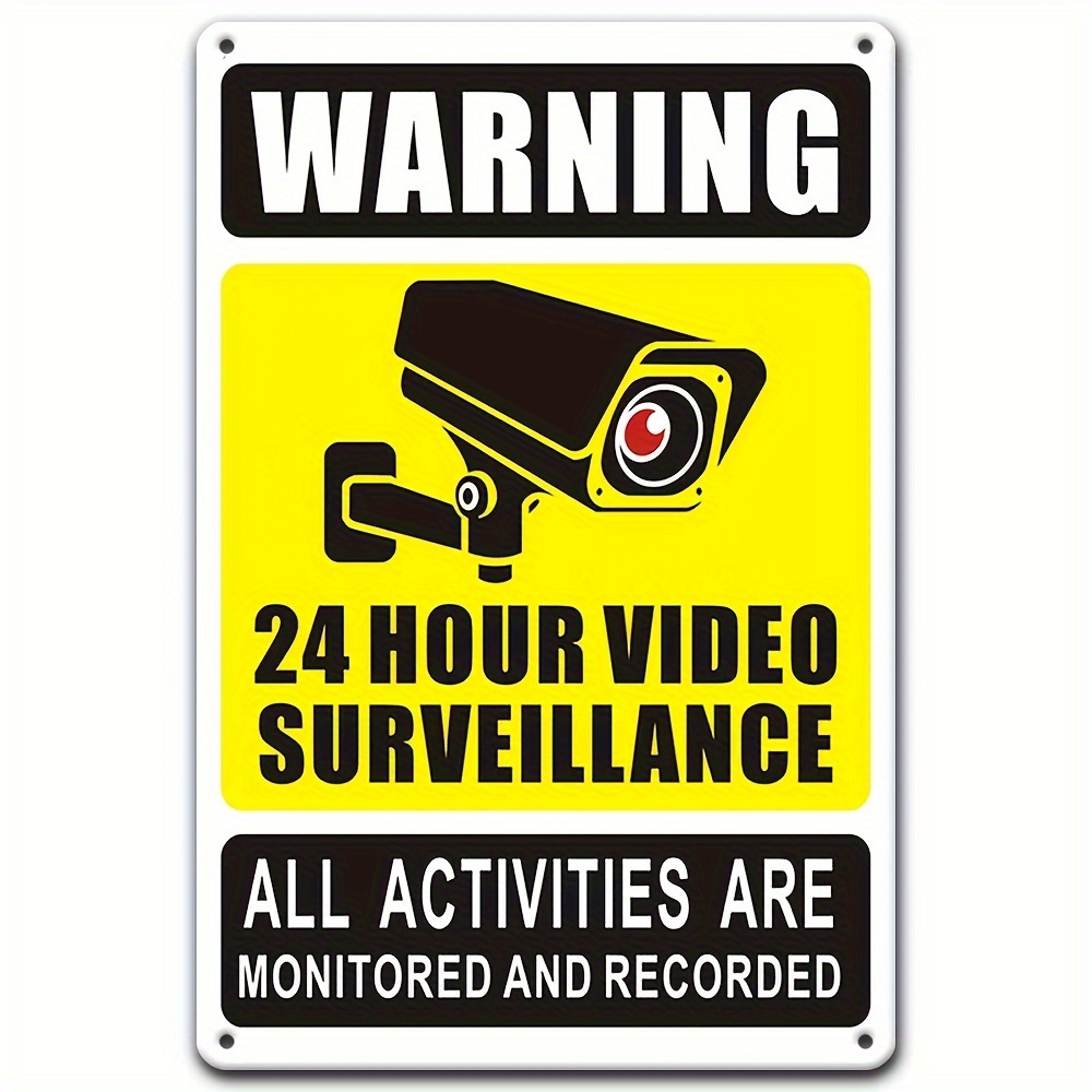 Photography Outdoor - 24/7 Video Surveillance Warning Sign -