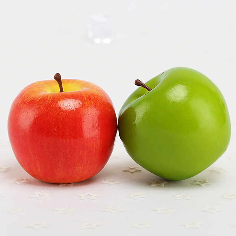 Photography Of Food - Artificial Apple Simulation Green Red Fruit