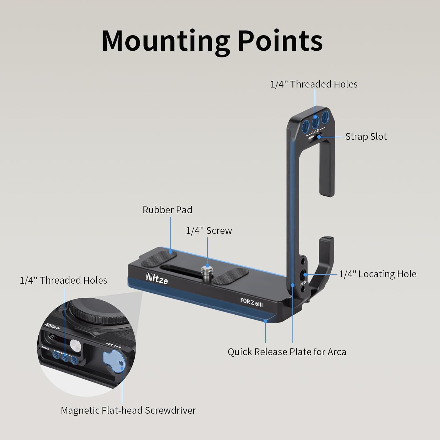 Nitze camera L Bracket for Nik - đánh giá và giá Nikon Camera Z6 Iii