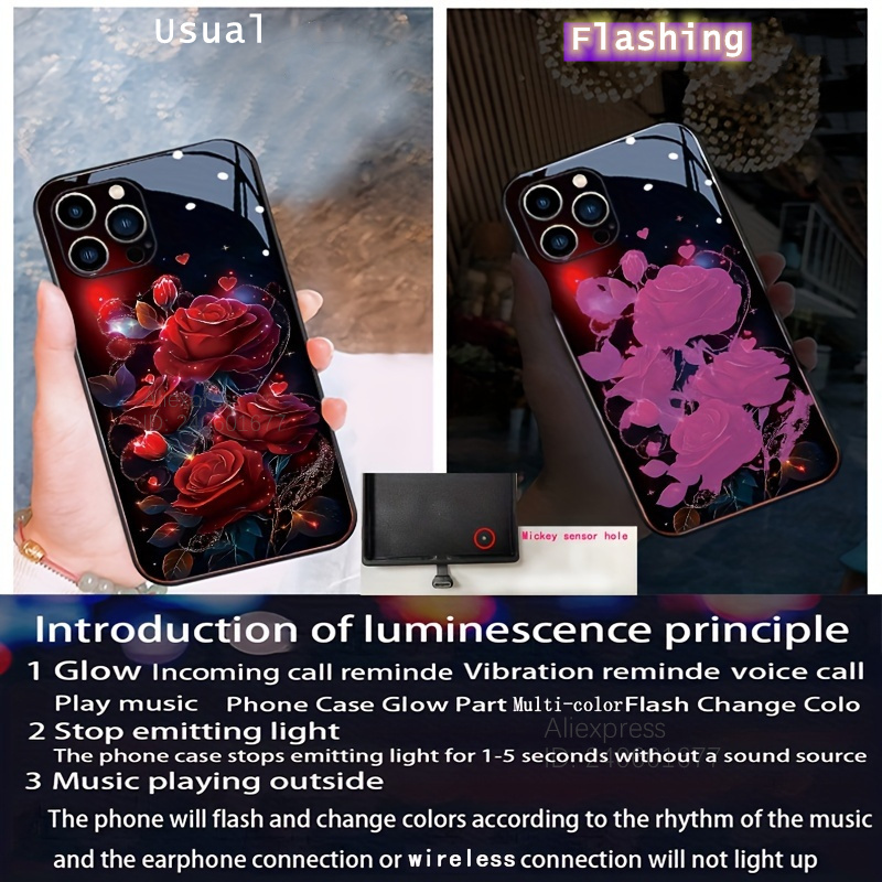 Red Rose Blossom Colorful Call - đánh giá và giá Lens Case Pouch