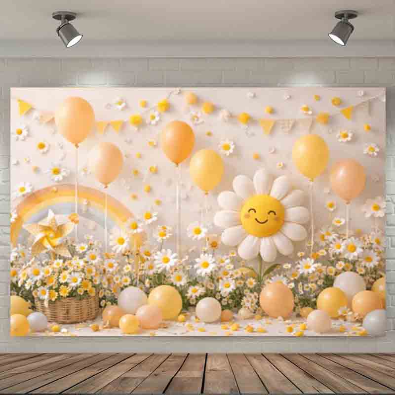 Cute Yellow Daisy Balloon Rain - đánh giá và giá Photography Yellow