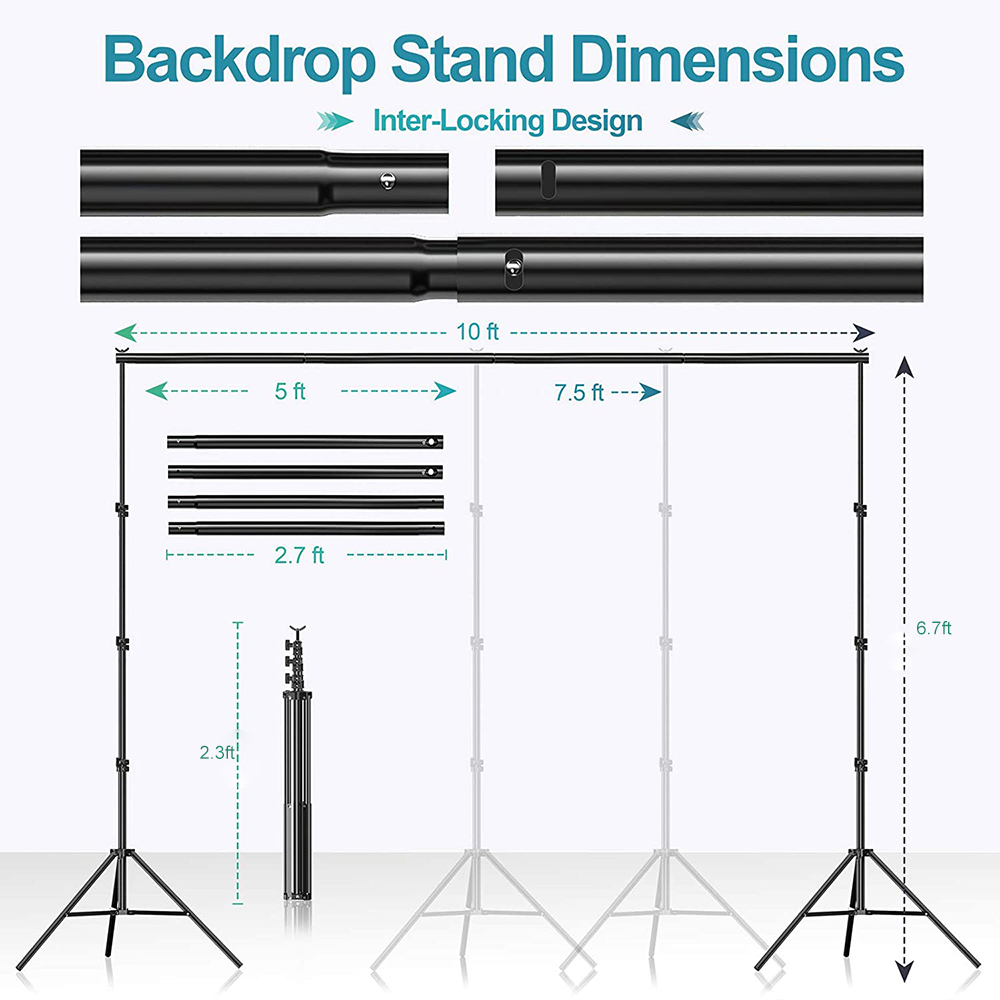 Cost-effective  Photo Studio E - đánh giá và giá Backdrop Stand Kit