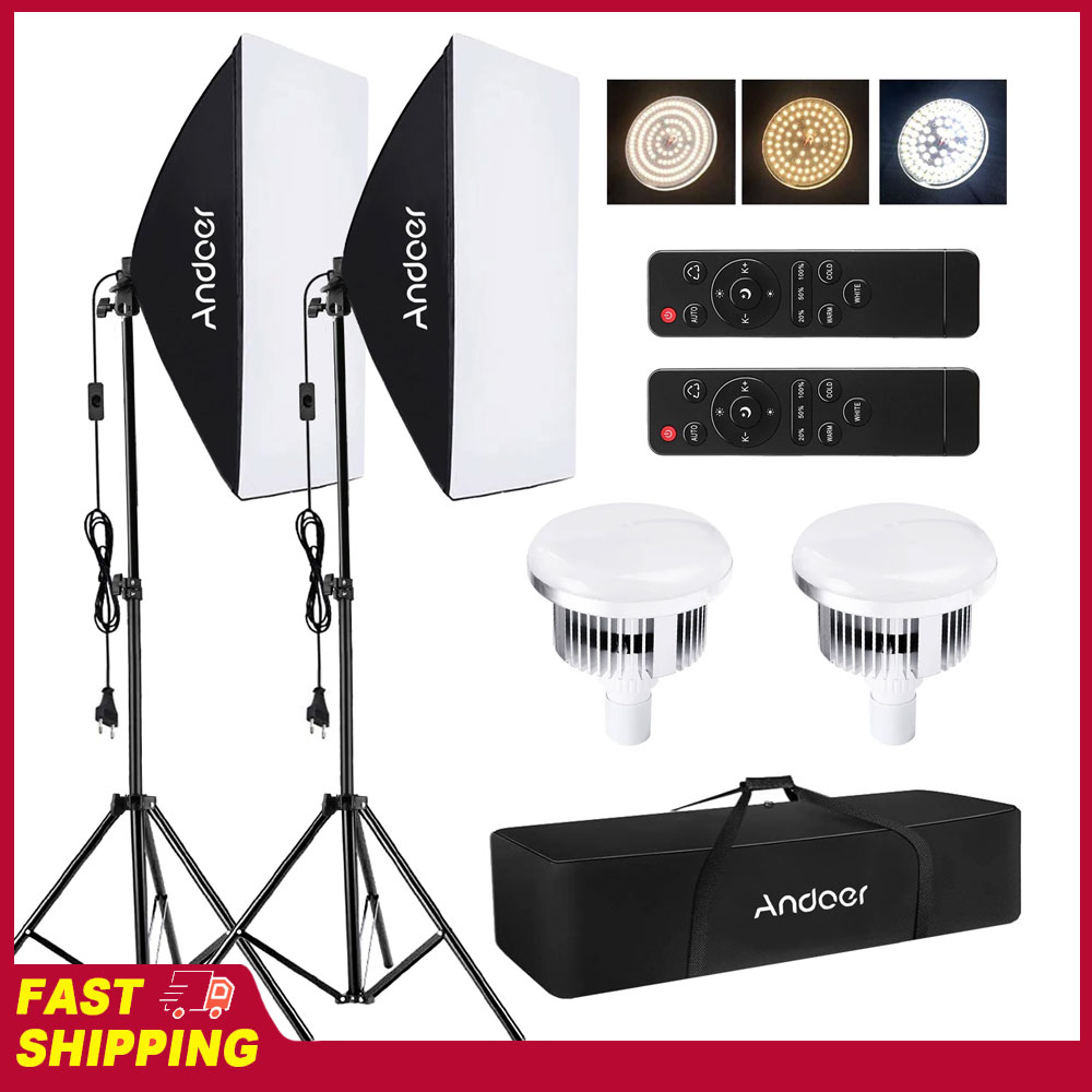 Andoer Softbox Lighting Set St - đánh giá và giá Photography Umbrella Lighting Kit