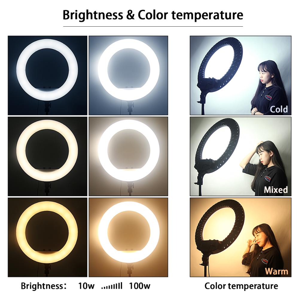 Fusitu FT-54 LED Ring Light Di - đánh giá và giá Photography Umbrella Lighting Kit