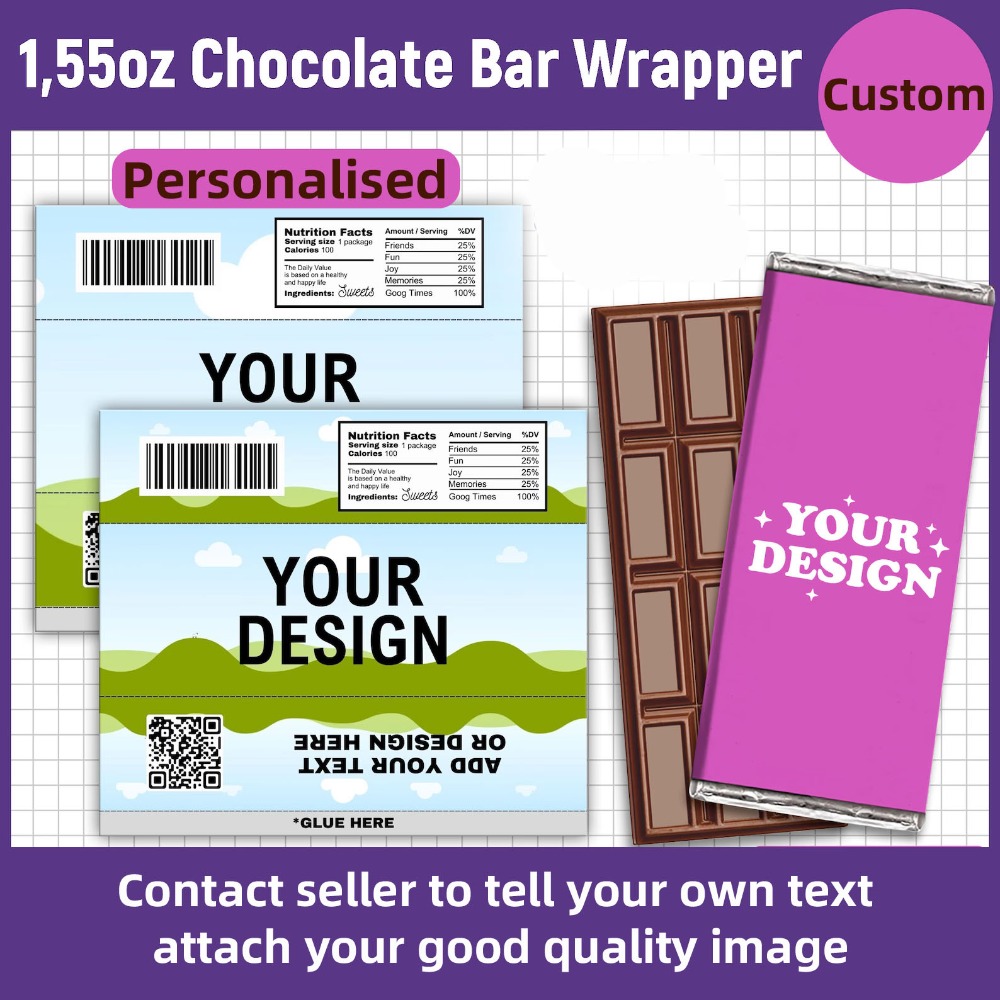 Custom Chocolate Bar Wrappers  - đánh giá và giá Photography Logo