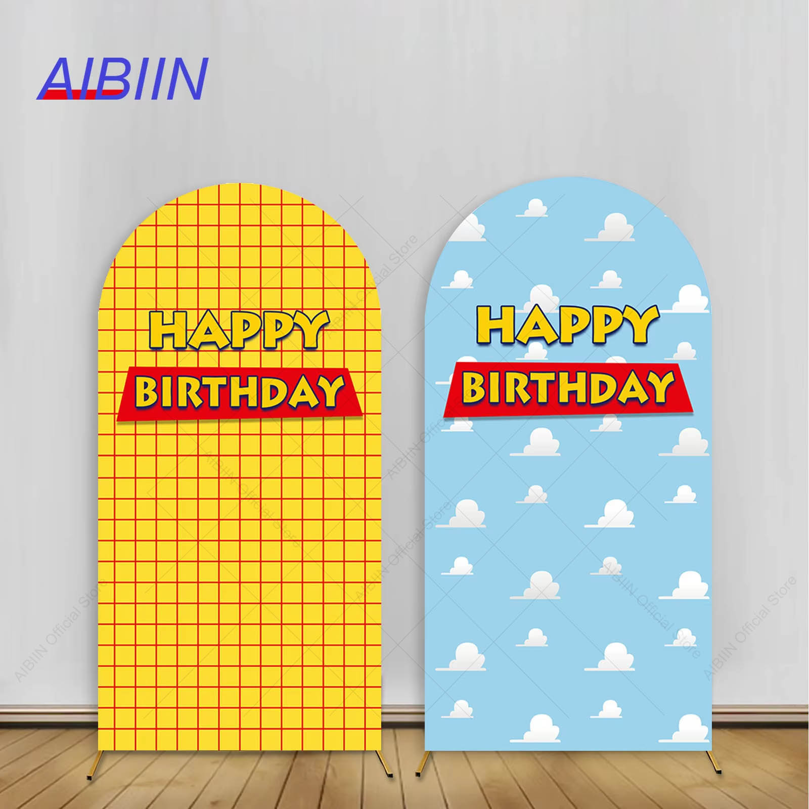 Happy Birthday Arch Backdrop C - đánh giá và giá Photography Yellow